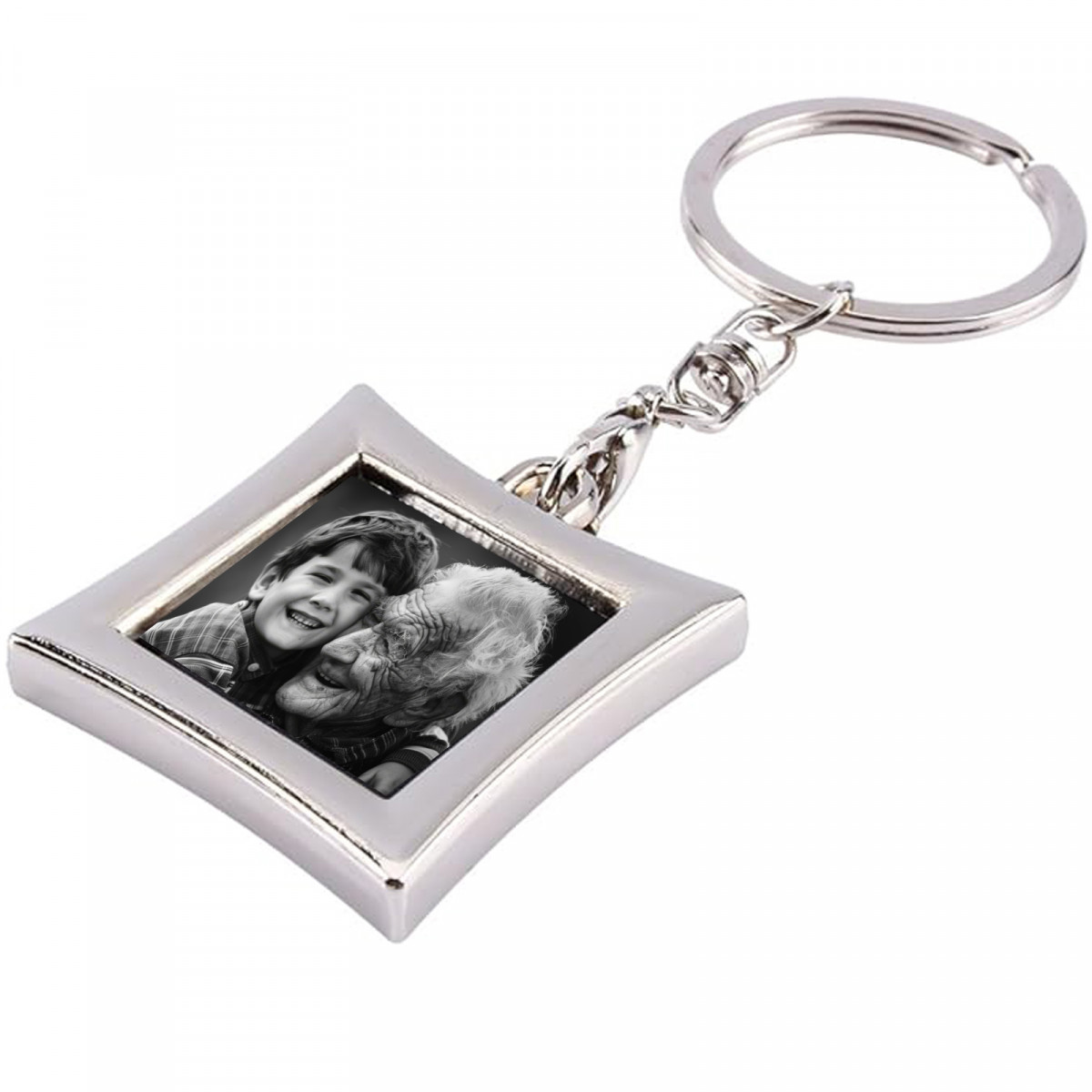 Chaveiro para colocar fotografia em formato quadrado
