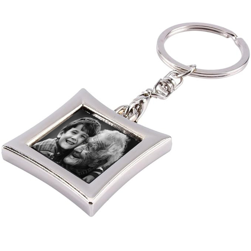 Chaveiro para colocar fotografia em formato quadrado
