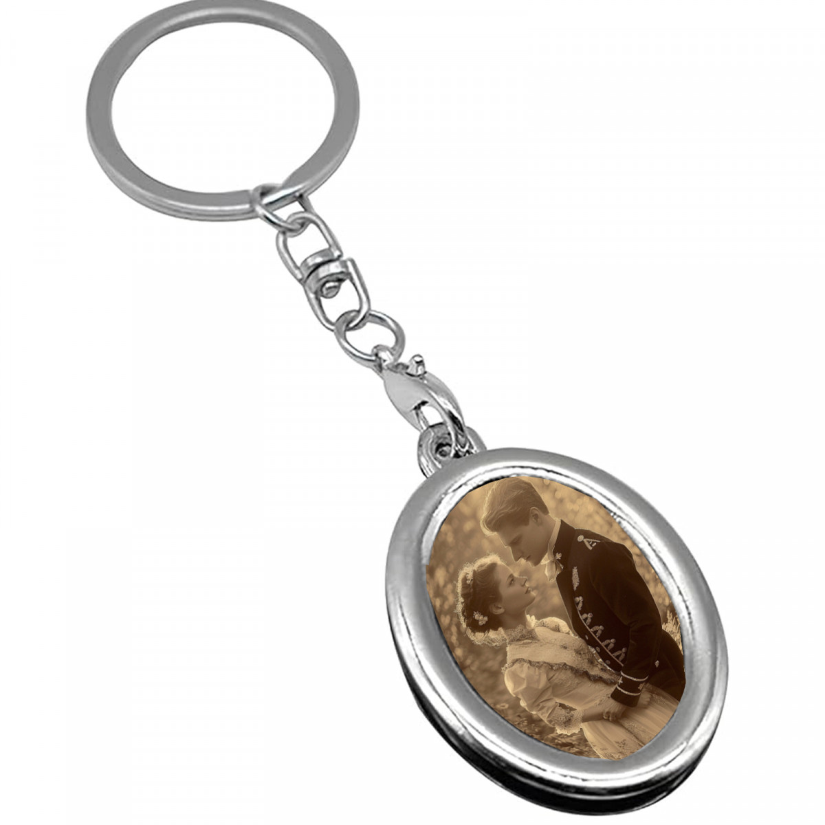 Chaveiro oval com foto