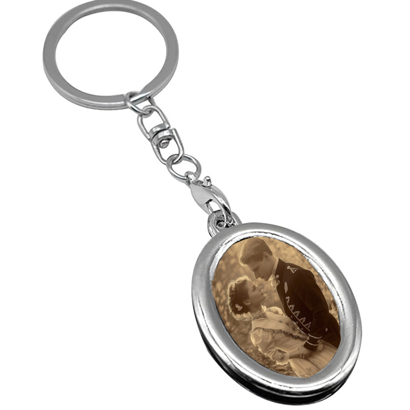 Chaveiro oval com foto