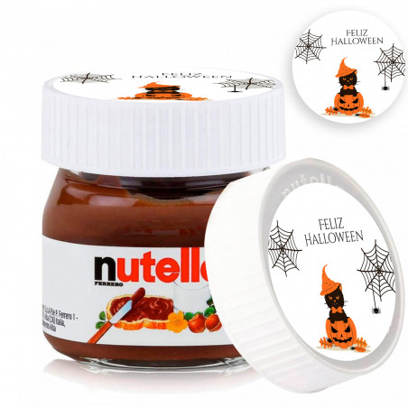 Nutella 25 gramas com tampa personalizada de Halloween para presentear