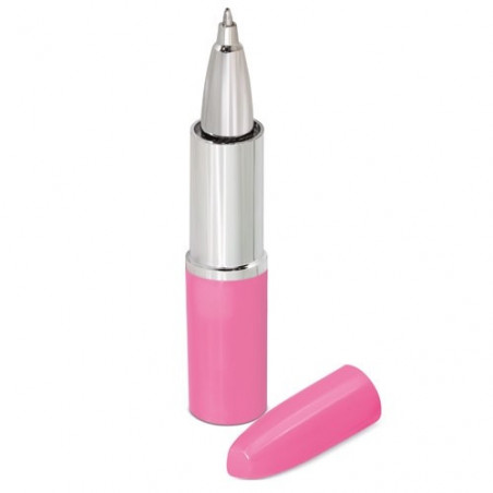 Caneta e gloss labial em formato rosa com estojo personalizado para casamento