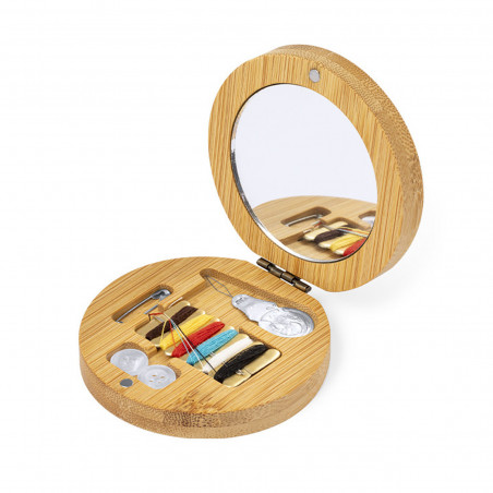 Kit de costura de bambu com adesivo herbal personalizável de 5 cm para detalhes