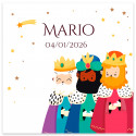 Adesivo personalizável dos Três Reis Magos 5x5cm