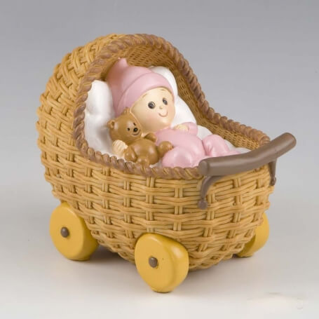 Bebê na cama para bolo de batismo originais