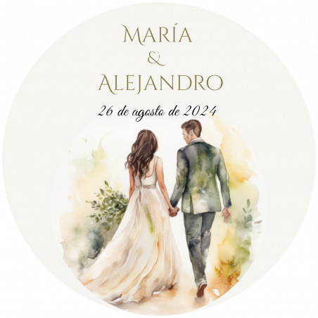 Pulseira de aço preta em caixa kraft preta com adesivo personalizável para lembrancinhas de casamento