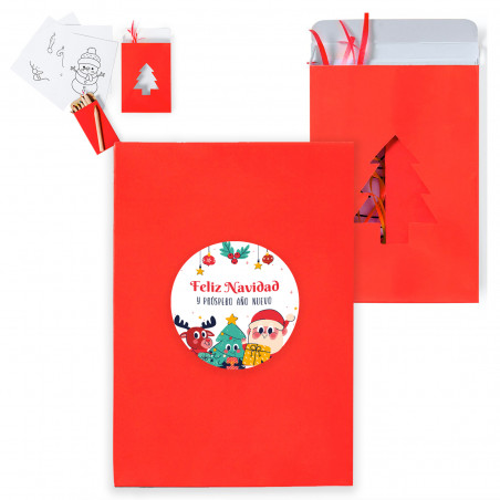 Enfeites de natal para colorir com lápis de cor com adesivo natalino personalizável para detalhes
