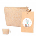 Bolsa com tag personalizada para pendurar com detalhes de batizado
