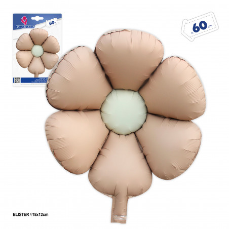 Globo em forma de flor bege para decorar