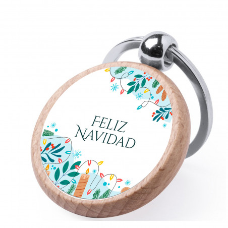 Chaveiro de madeira para presentear no Natal em bares