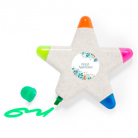 Marcador fluorescente com várias cores para presentear no Natal ampas