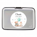 Porta-cartão sanfonado personalizado para lembrancinhas de batizado