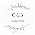 Pulseira de aço para homem apresentada em caixa prateada de papelão com adesivo personalizado para eventos