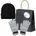Luvas para homem e gorro de presente de Natal