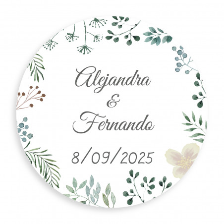Vela em caixa prata com adesivo herbal 5 cm personalizado para detalhes