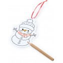 Adornos de natal para colorir com lápis de cor em caixa personalizada
