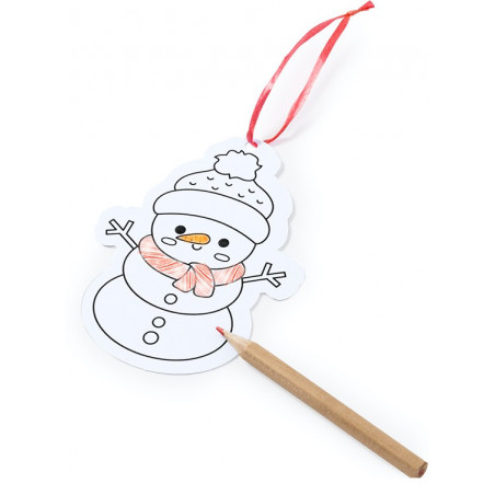 Adornos de natal para colorir com lápis de cor em caixa personalizada