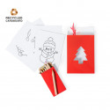 Adornos de natal para colorir com lápis de cor em caixa personalizada