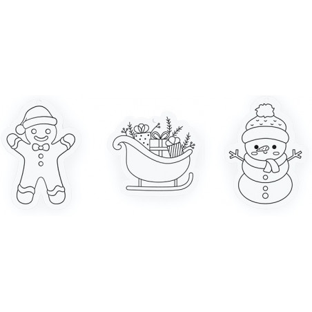 Adornos de natal para colorir com lápis de cor em caixa personalizada