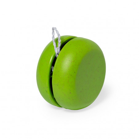 Yoyô verde de cana de trigo em envelope com cartão personalizável para casamentos