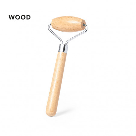 Massageador facial em envelope kraft com adesivo personalizado para casamentos e eventos
