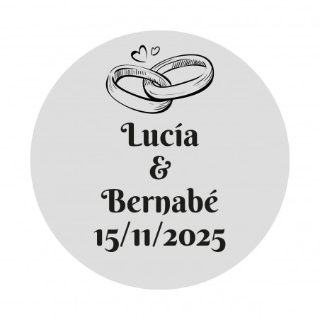 Caderneta com caneta branca e adesivo de casamento personalizável para detalhes de casamento