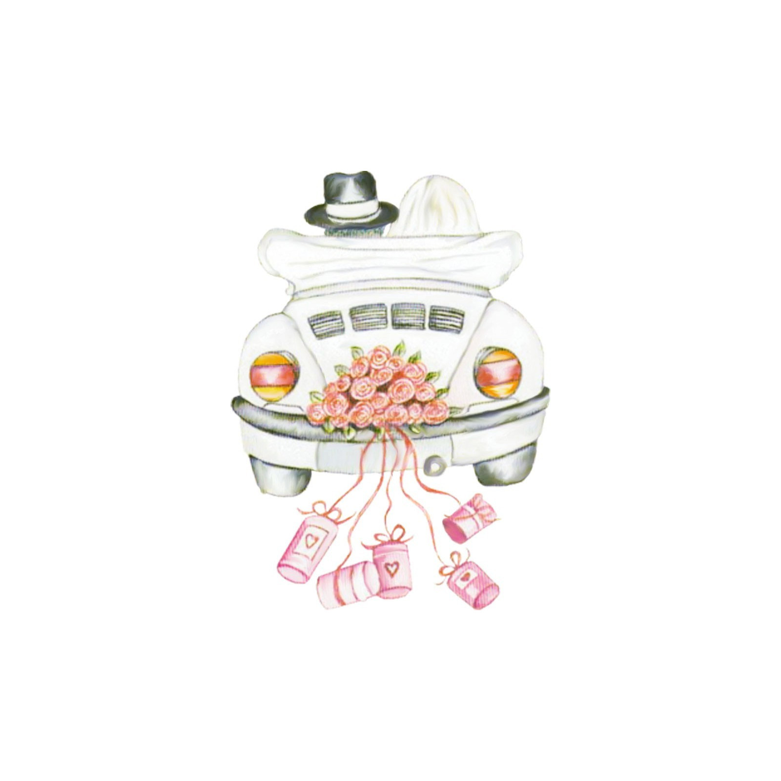 Adesivos de carro para casamento