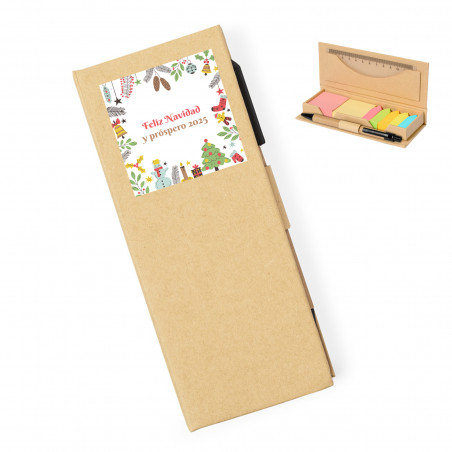 Acessórios de papelaria com adesivo natalino personalizável