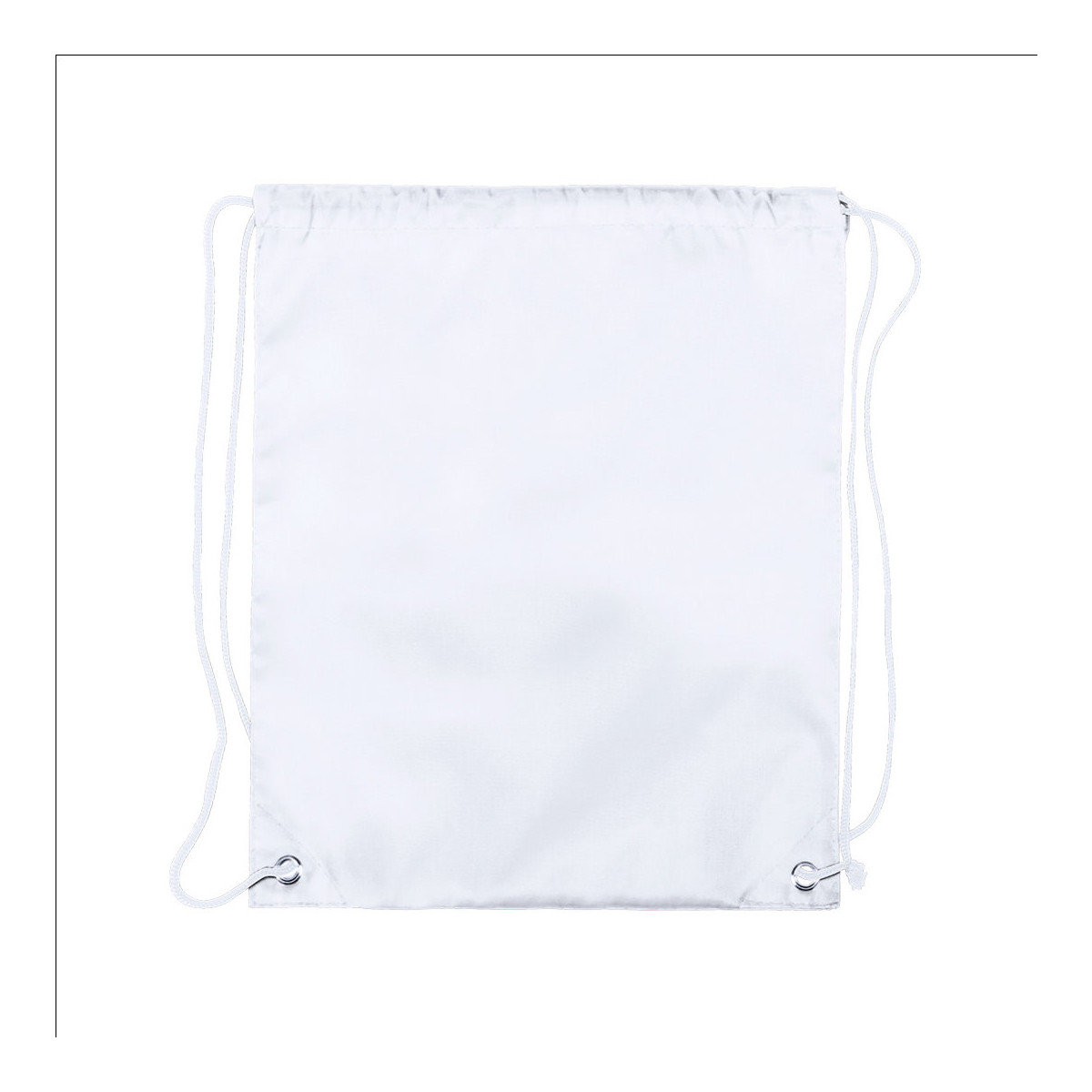 Mochila de Cordas Branca para Sublimação Poliéster 210T