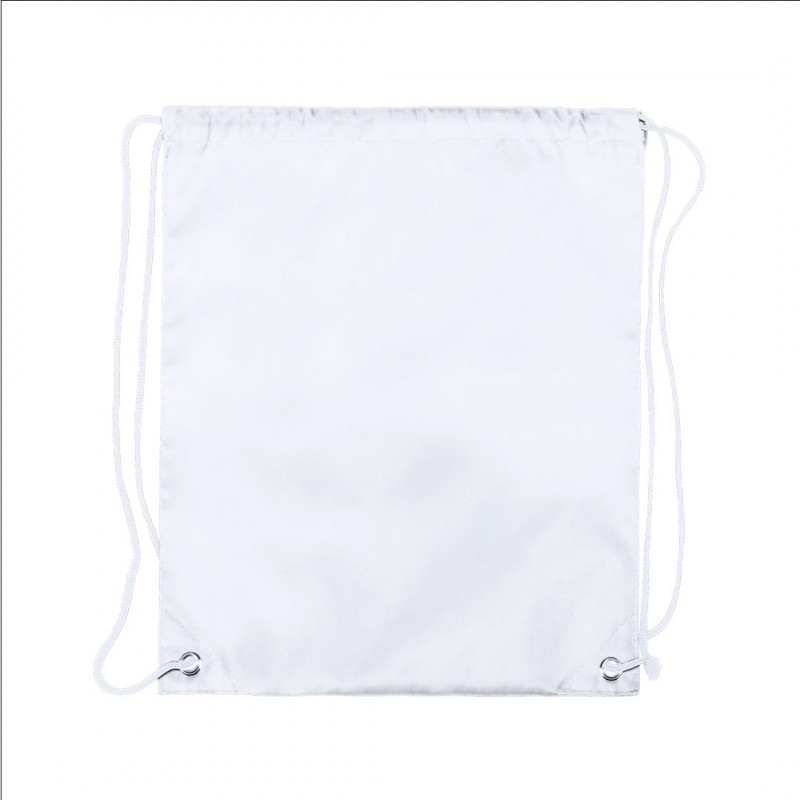 Mochila de Cordas Branca para Sublimação Poliéster 210T