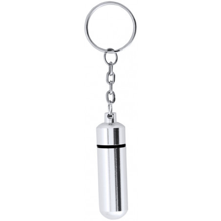 Chaveiro porta-remédios de metal