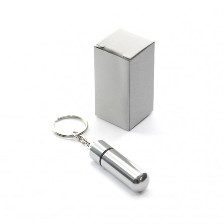 Chaveiro porta-remédios de metal