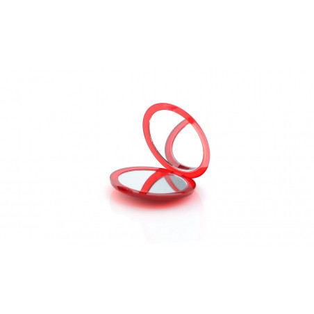 Espelho duplo dobrável vermelho