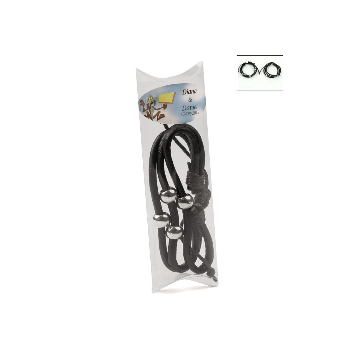 Pulseira personalizada para presente de casamento