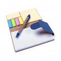 Bloco de notas com post-it em várias cores