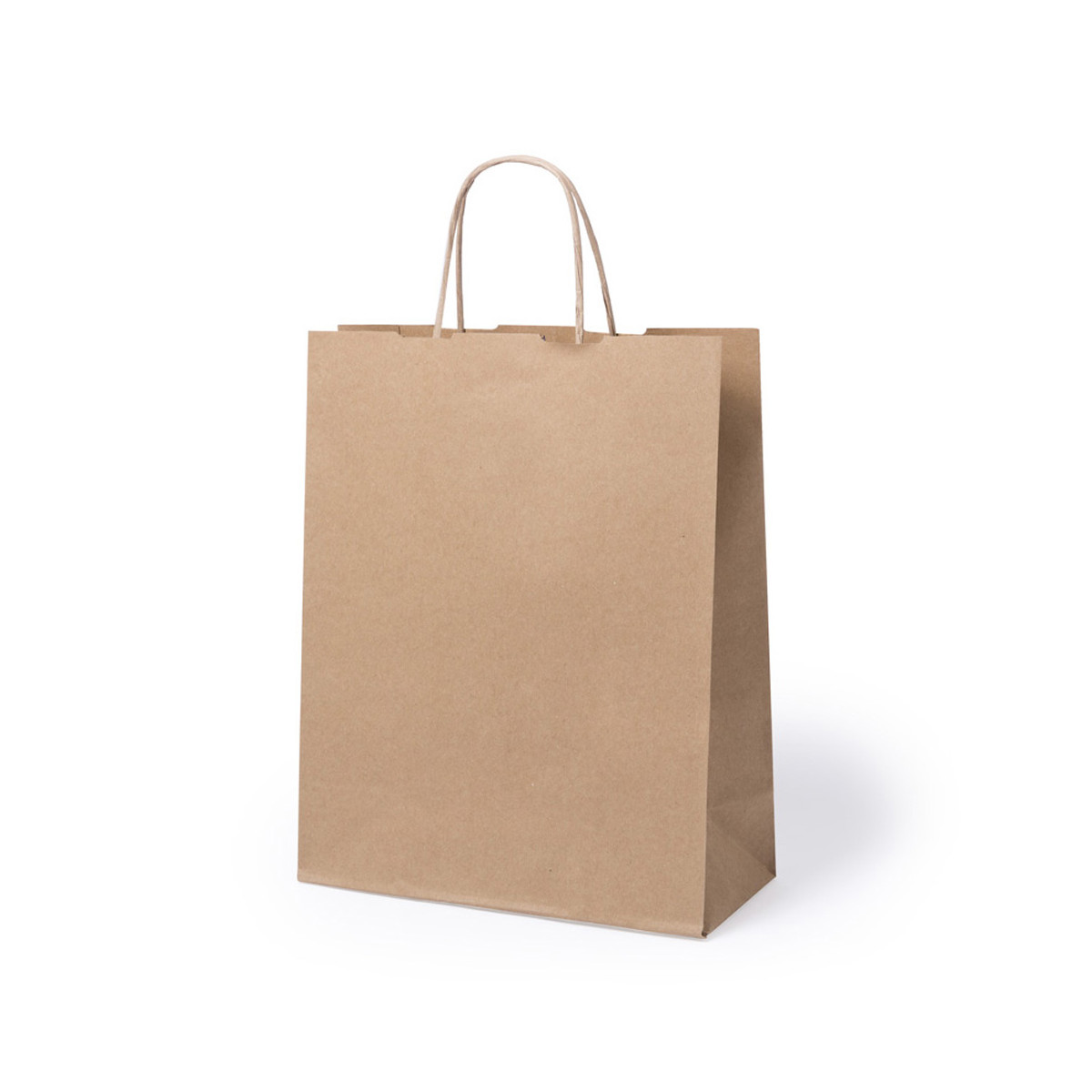 Bolsa de papel kraft com alças torcidas Ideal para eventos e presentes