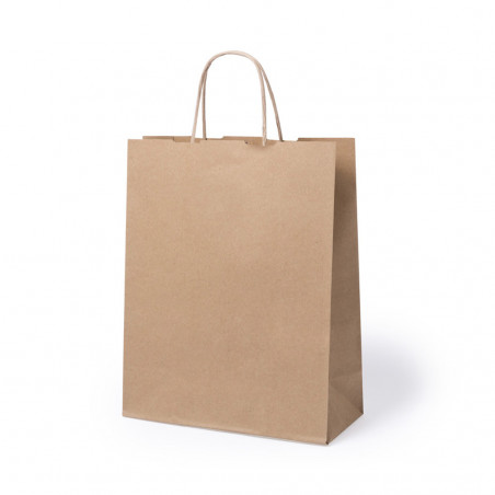 Bolsa de papel kraft com alças torcidas Ideal para eventos e presentes