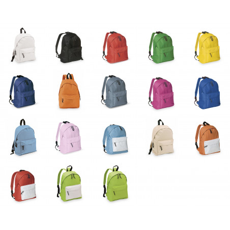 Mochila de Poliéster 600D com Bolso Frontal Presente Prático e Colorido para Convidados