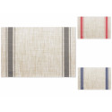 Toalha de mesa lavável e enrolável em cor natural e riscas coloridas à escolha