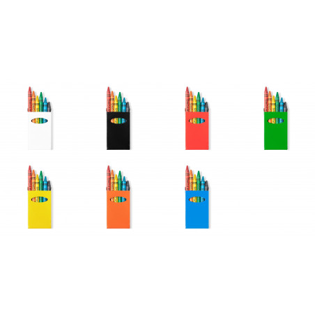 Conjunto de 6 ceras de cores em caixa de papelão Diversão e criatividade garantidas