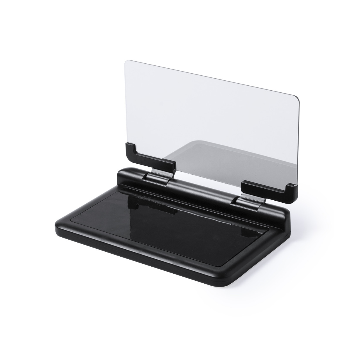 Suporte para celular com tela refletiva e base antiderrapante para carro