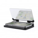 Suporte para celular com tela refletiva e base antiderrapante para carro