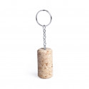 Chaveiro de cortiça em forma de rolha de vinho