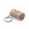 Chaveiro de cortiça em forma de rolha de vinho
