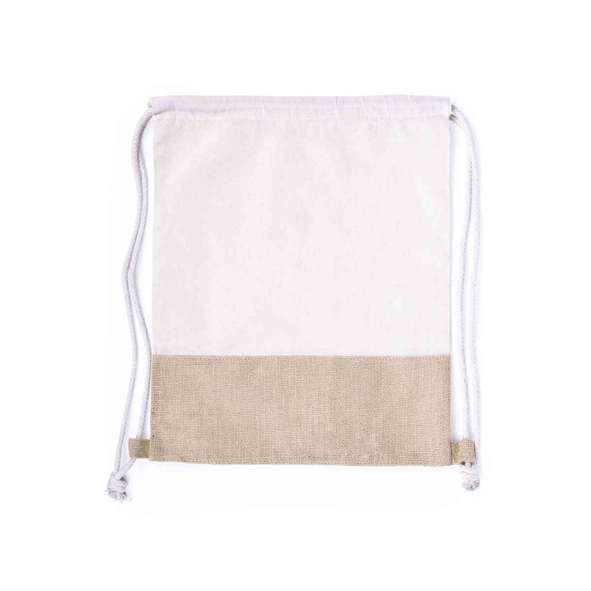 Mochila de algodão e juta