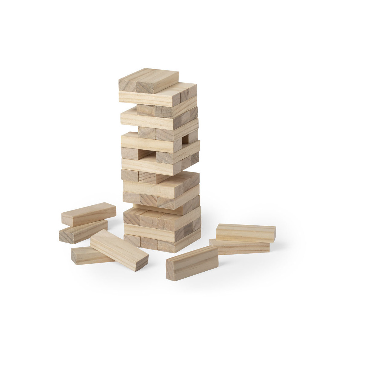 Jenga jogo de madeira em bolsa para presentear