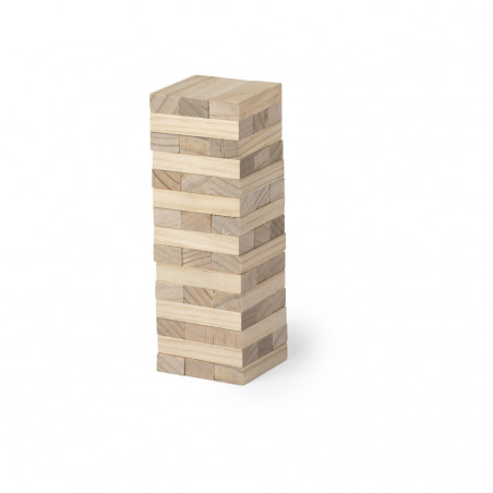 Jenga jogo de madeira em bolsa para presentear