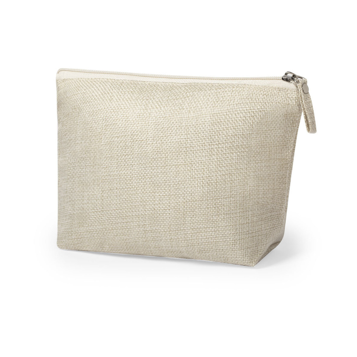 Necessaire de poliéster com efeito linho com zíper Perfeito para detalhes de eventos