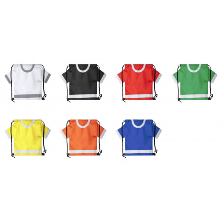 Mochila infantil em formato de camiseta
