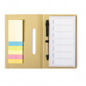 Bloco de notas e post-it com caneta